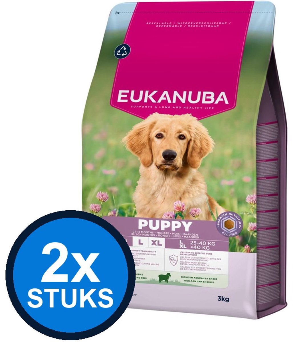 Eukanuba Eukanuba - Life Care Dog Puppy & junior Large Lamb & rice - Hondenvoer Droogvoer - 3 kg