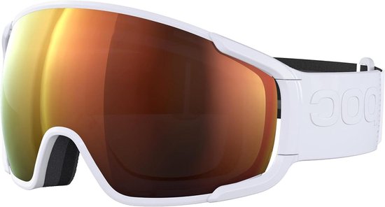Ski Bril - Winter Sport Goggles - Bergen Verkennen - Verwisselbare Lens - One Size - Wit Oranje