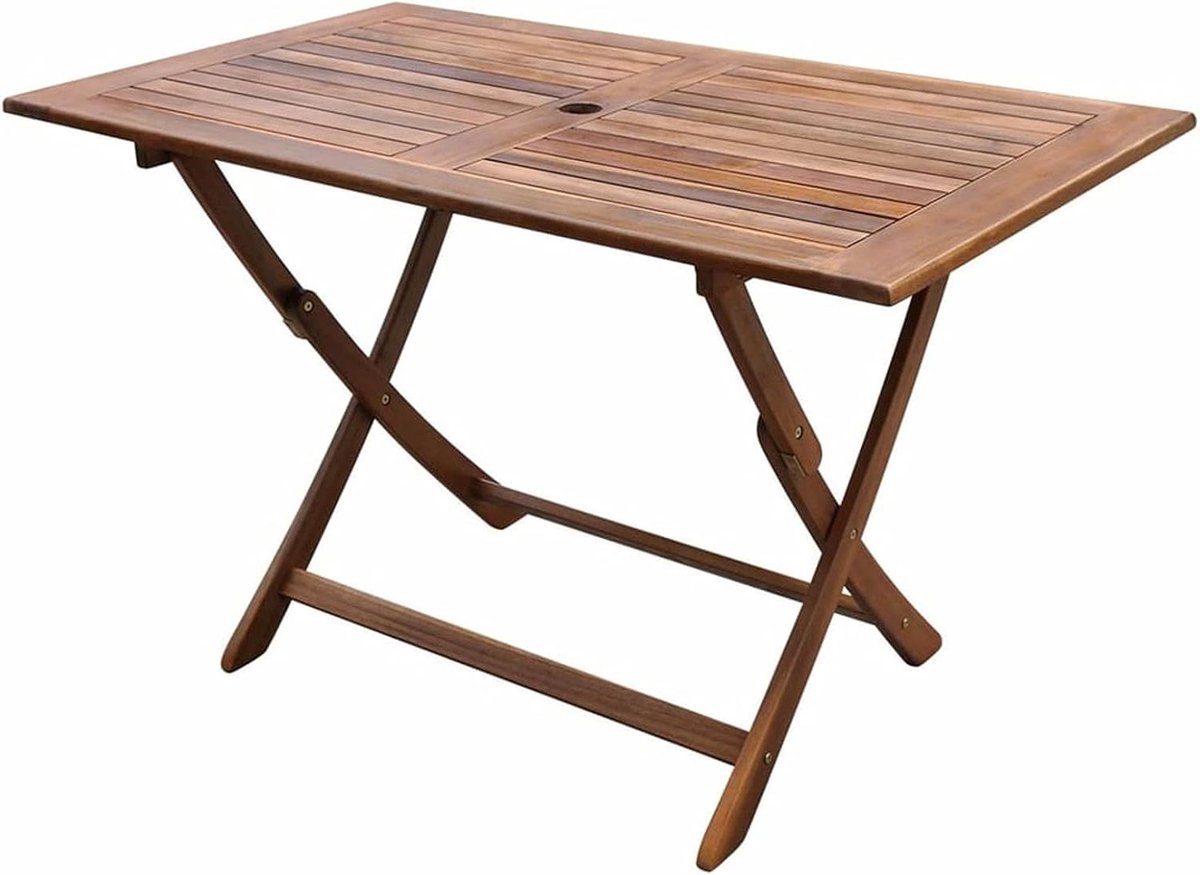 Vouwtafel Acaciahout - Buitentafel Tuin - Buiten Dineren - Inklapbaar Ruimtebesparend - 120 x 70 cm - Bruin