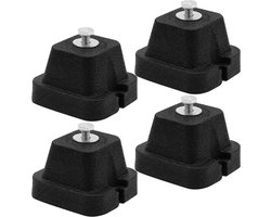 Rubberen Dempers - Antivibratie Voeten - Apparaten Stabiliseren - Effectieve Trillingsdemping - 4 Stuks - Zwart