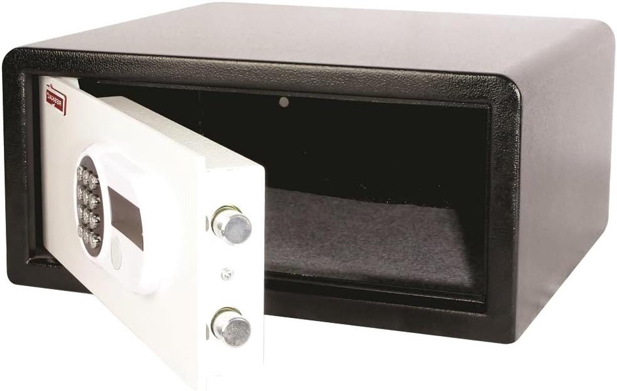 Digitale Hotelkluis - Kluis Laptop - Veilig Opbergen - Motorized Sloten - 38 x 49 x 23 cm - Zwart