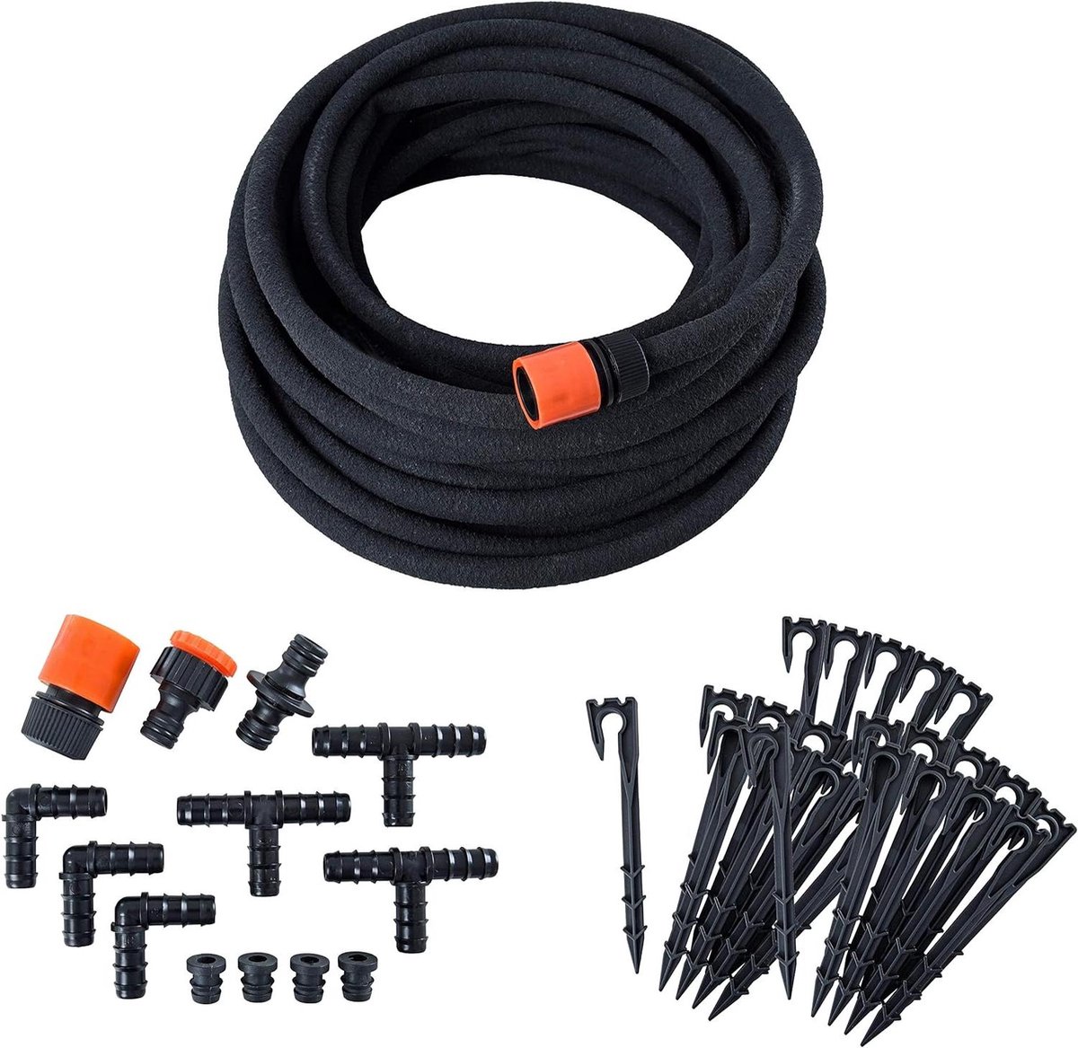 Drip Slang - Tuinslang Irrigatie - Planten Water Geven - Water Besparend - 50 Meter - Zwart