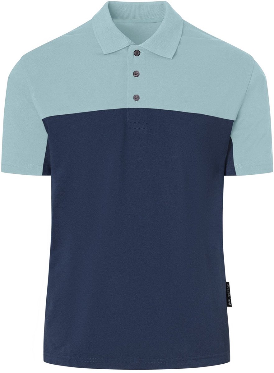 KÜBLER 52216207 Korte Mouw Werkpolo HEREN Donkerblauw IJsblauw - Oeko Tex - 200 g/m²