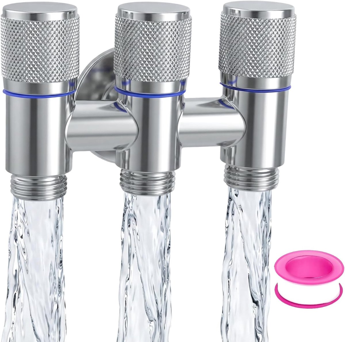 3-Weg Hoekventiel 1/2 Inch, Multifunctioneel Afvoerventiel voor Wasmachines, Verdeelventiel met Drie Uitlaten en Eén Inlaat, Ideaal voor Waterbeheer