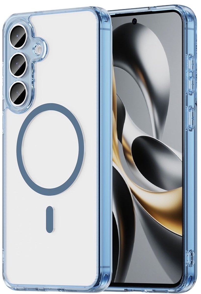 Coverup Hoesje - Geschikt voor Samsung Galaxy S25 FE Hoesje - Coverup Clear TPU Back Cover - MagSafe Compatible - Blauw