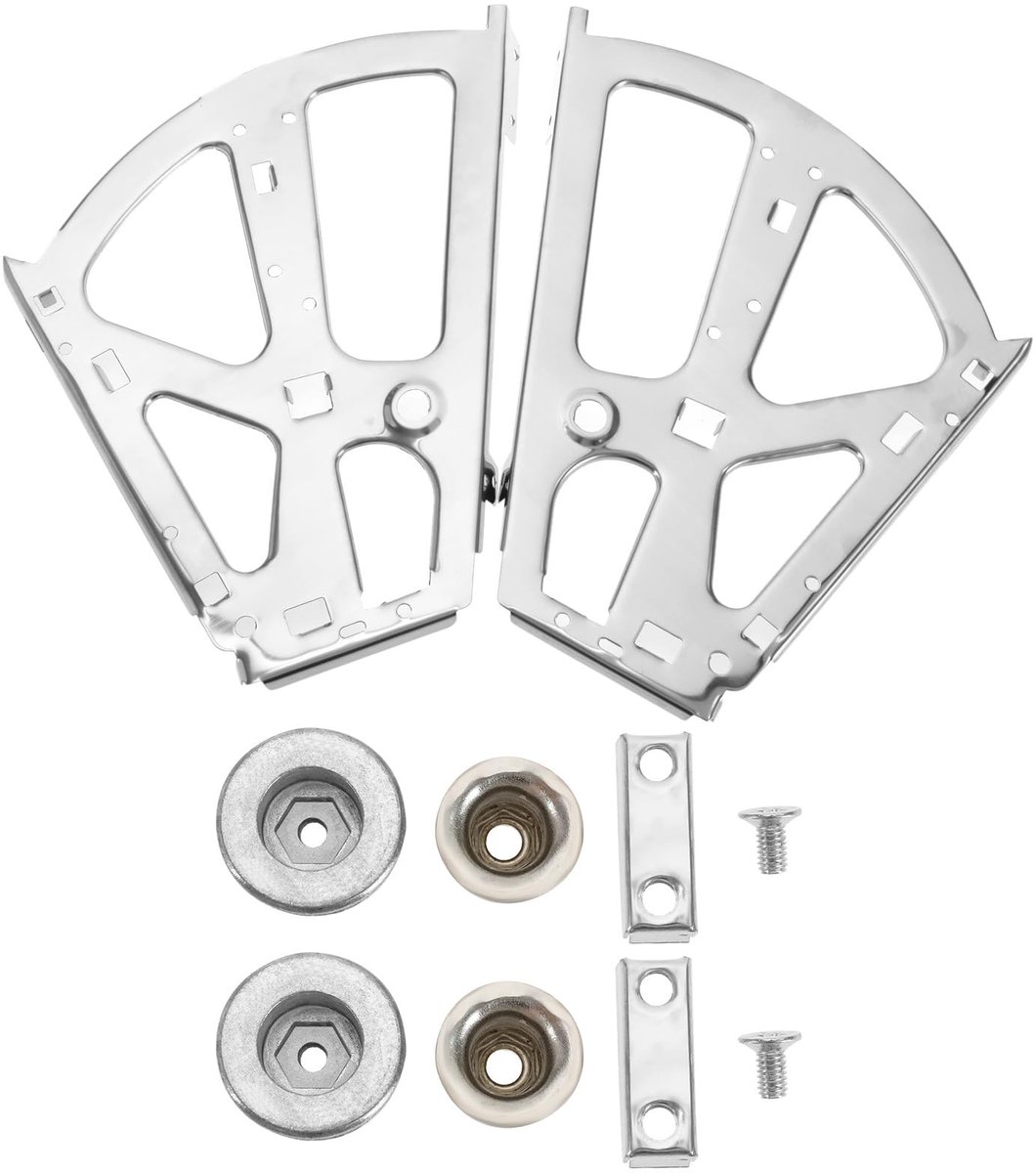 Dailygoods- Scharnieren Roestvrij Staal - Dubbellaagse Beugels - Schoenenrek Accessoires - Zilveren Scharnieren - Heavy Duty - Afmetingen 26 x 21 x 9 cm