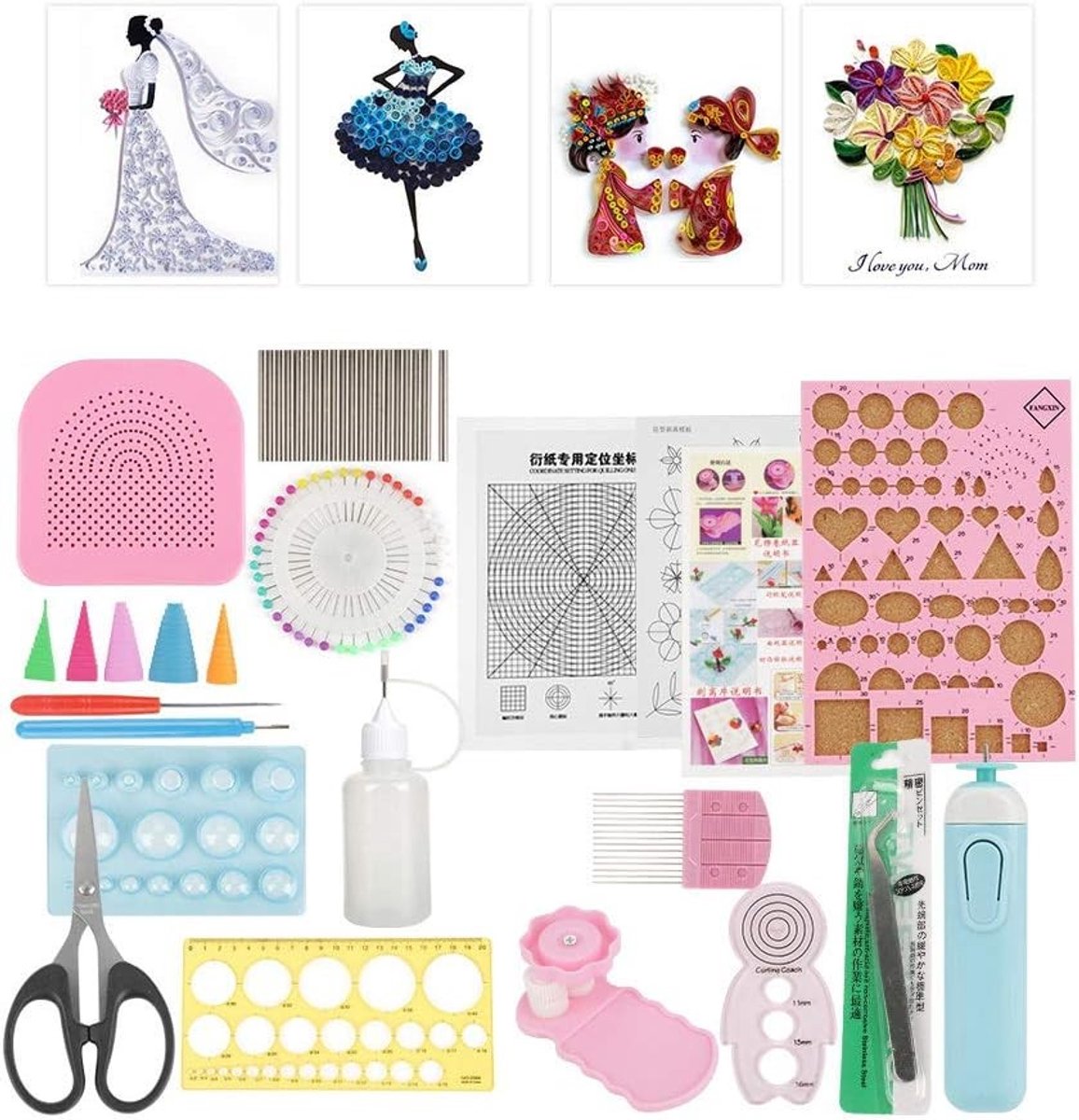 Creatieve quilling tools en papier wikkelset - 24 stuks voor kunst en decoratie DIY projecten