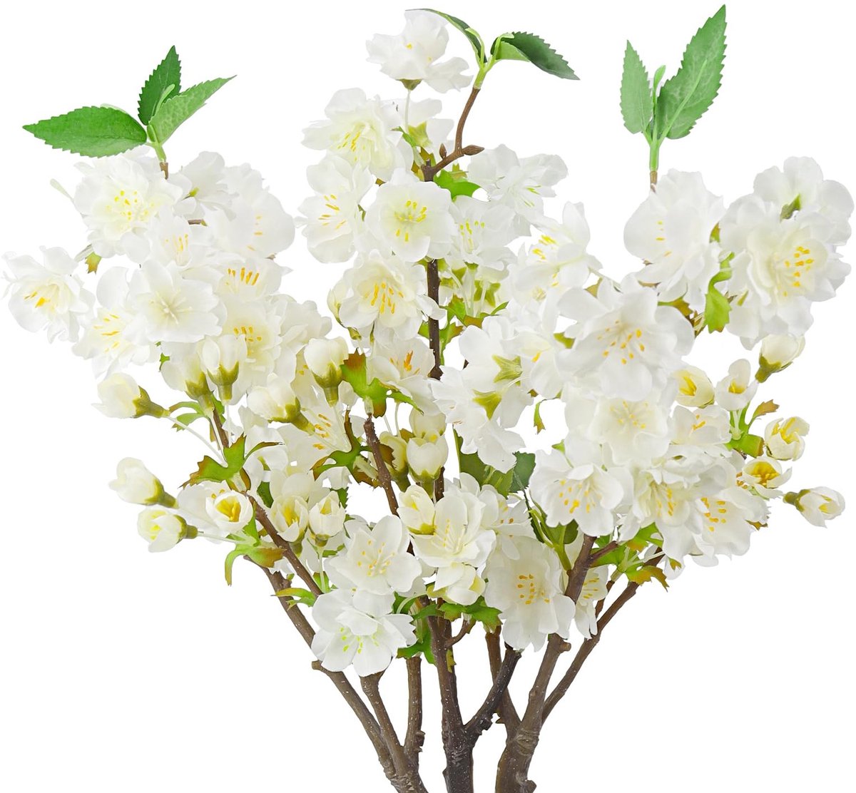 Dailygoods - Kunstbloemen - Perzikbloesem - Onderhoudsvriendelijk - Wit - Zijde bloemen - 