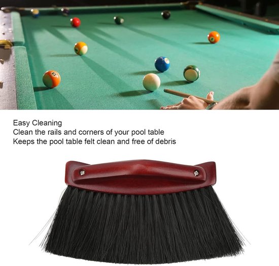 Ergonomische Billiard Tafel Borstel voor het Reinigen van Hoeken en Rails van Biljarttafels met Effectieve Borstelharen — afbeelding 3