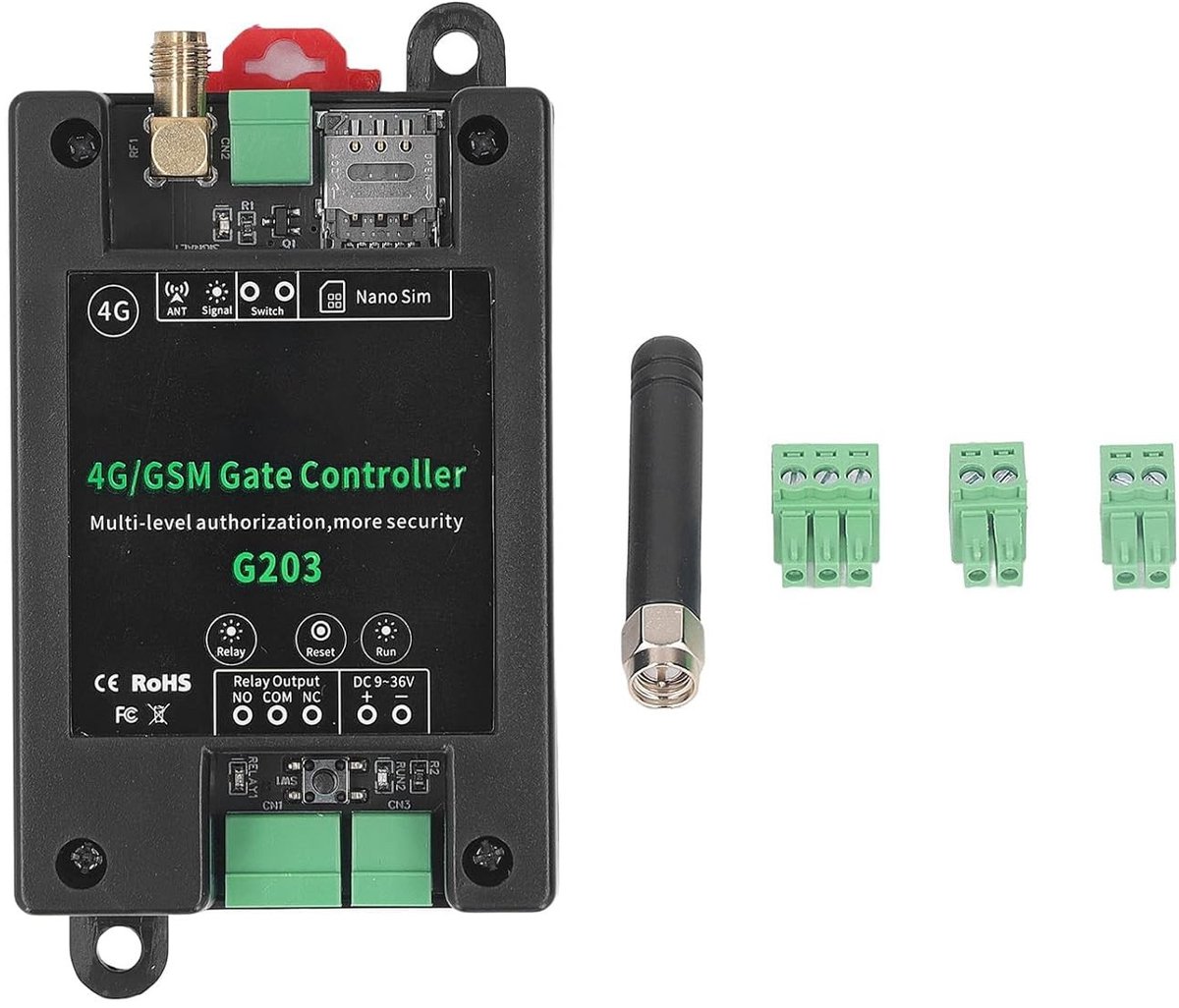 GSM Deur Opener voor Garage, 3G 4G Draadloze Toegang met Afstandsbediening en Herstartfunctie, Slimme Remote Switch voor Veiligheid