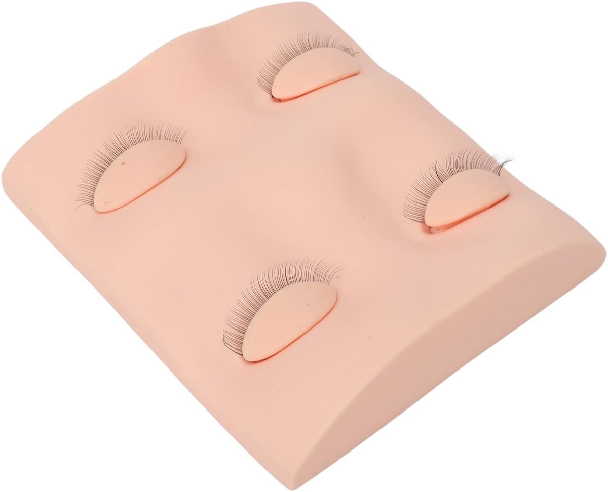 Oefenhoofd voor Wimperextensions - Lichtgewicht PVC en Zacht Siliconen Model voor Beginners, Wasbaar en Geschikt voor Make-up Training