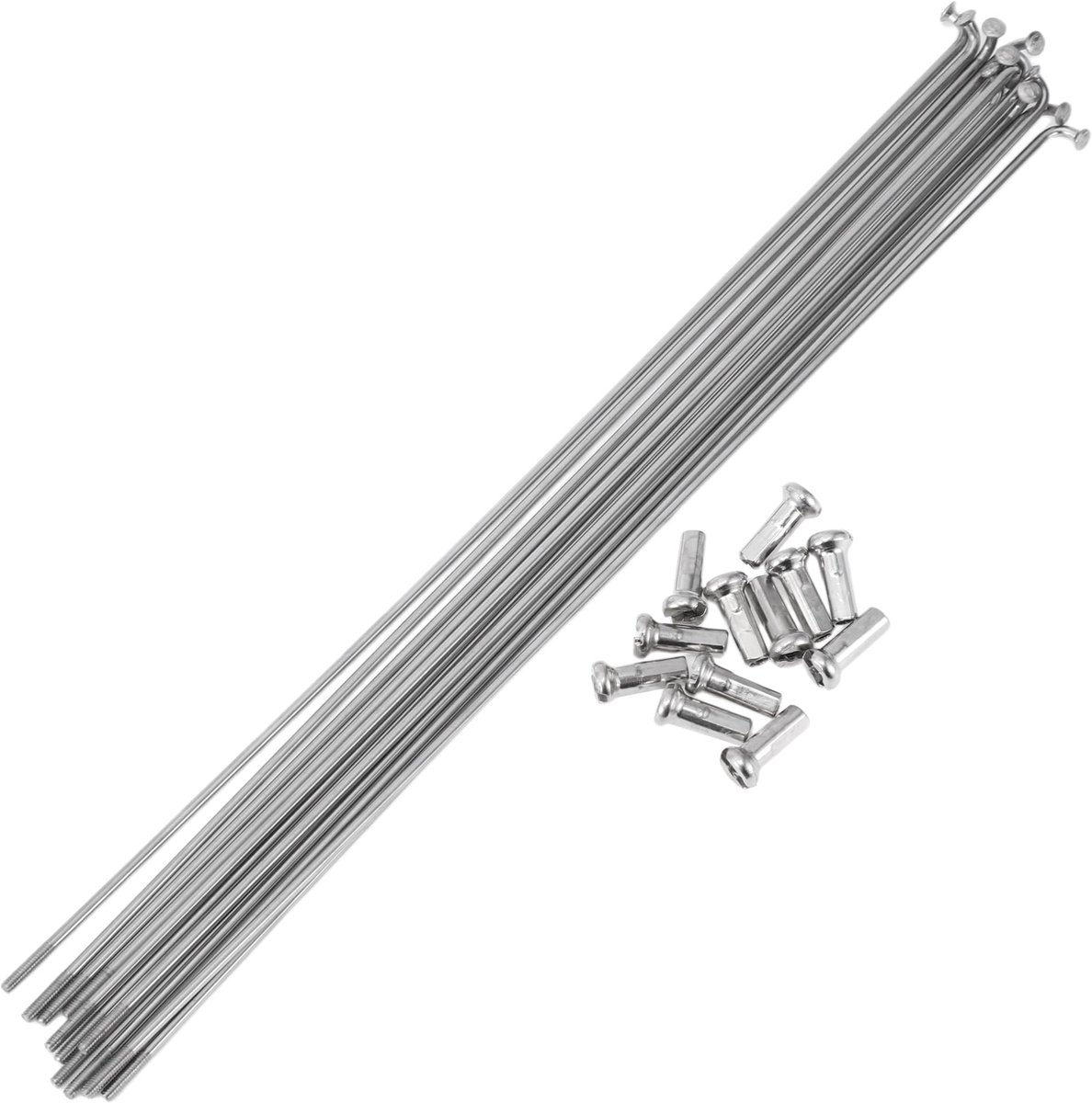 Inovra - 12 set 14G fietsspaken 227 mm fietswiel spaken 304 roestvrij staal zilverkleurig