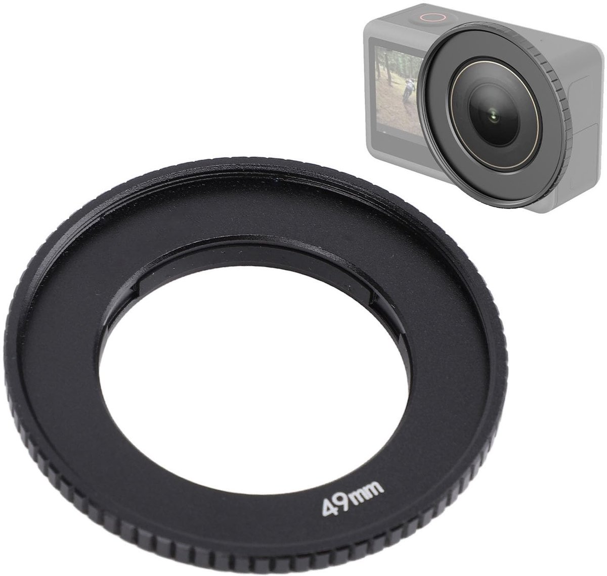 Inovra - 49 Mm Cameralensadapter - Aluminium Filteradapterring - Verbeterde duurzaamheid - 49 mm - Compatibel met Action4 - Voor gebruik met 49 mm...