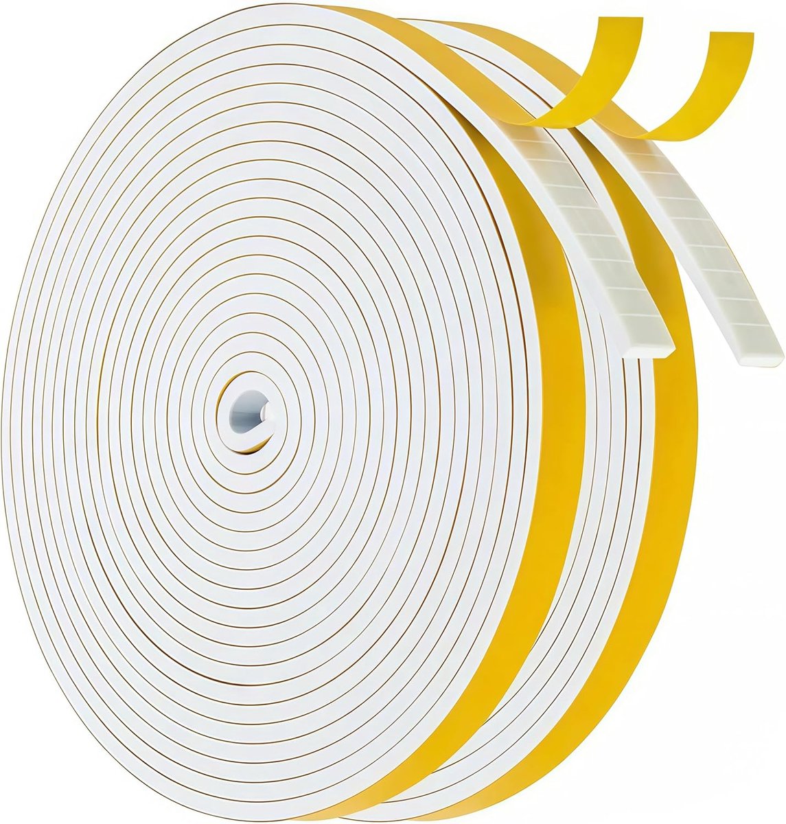 Thijox - Zelfklevende Schuimband Deurafdichting 6 mm x 3 mm - 20 m Witte Afdichtband - Geluidsdicht, Waterdicht, Stofdicht, Anti-botsing voor Ramen en