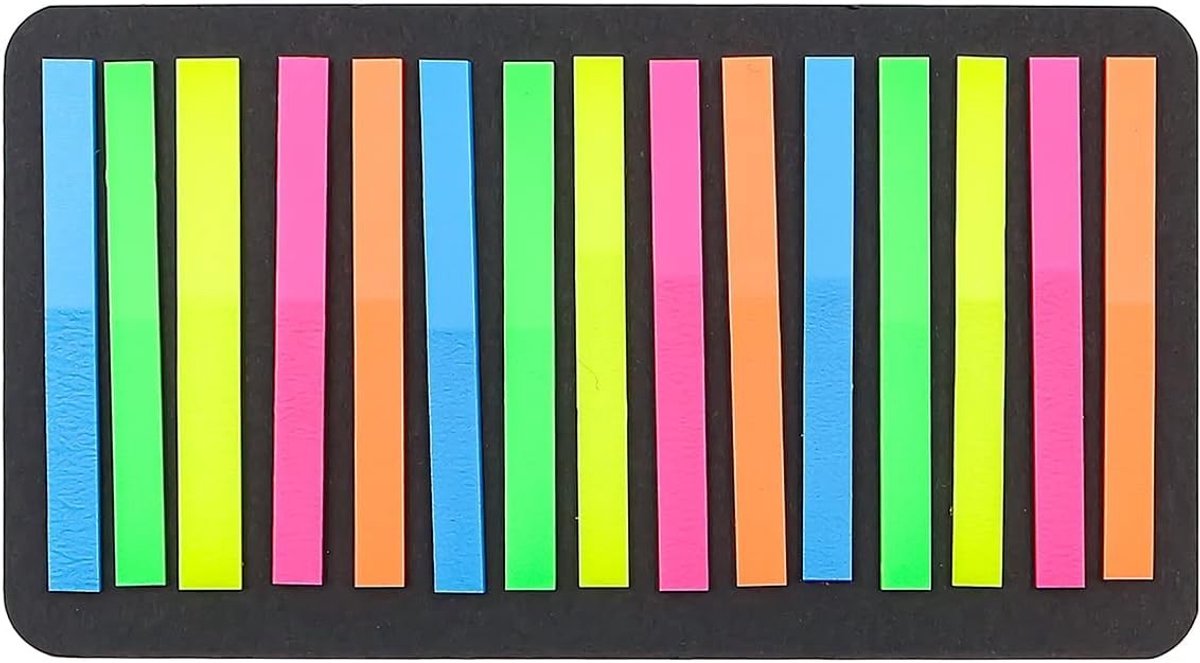 Kleurige Marker Tabs - Neon Index Tabs en Sticky Page Flags voor Boeken en Notebooks (1800 Vlaggen)