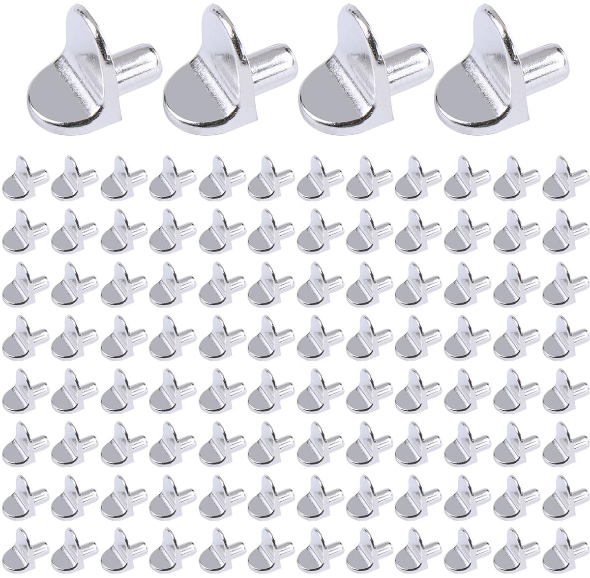 80 Stuks L-vormige Plankdragers 5 mm - Inclusief Opbergdoos