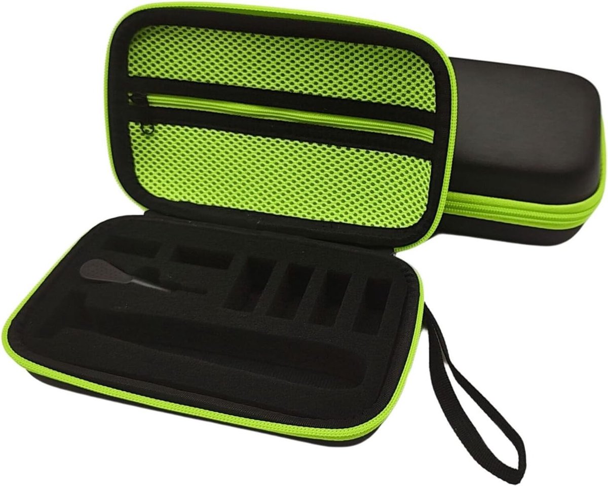 Reis Etui voor Scheerapparaat, Leren Scheer Pouch voor OneBlade, Compact en Duurzaam, 19 x 11 x 5.5 cm