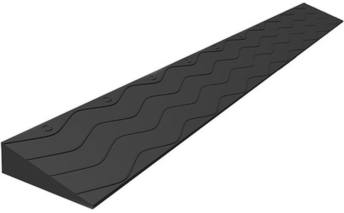 Draagbare Drempelhelling - Oprijplaat Rolstoel - Obstakels Overbruggen - Antislip Oppervlak - 100x12x5cm - D
