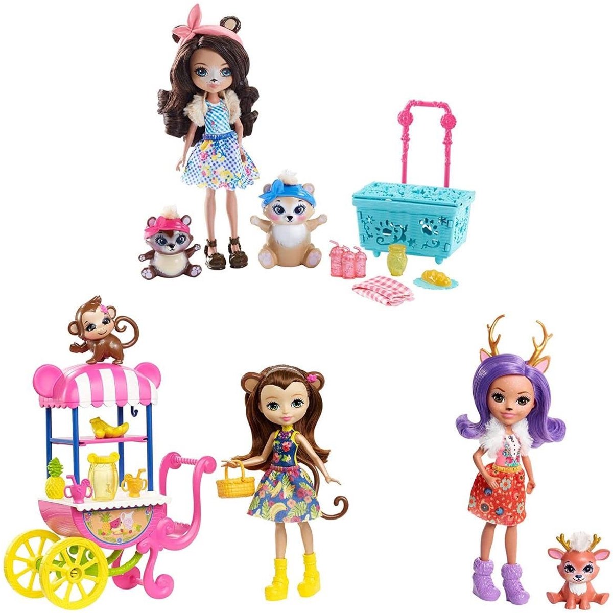 Picnic in the Park Speelset - Inclusief 3 Poppen en Dierfiguren