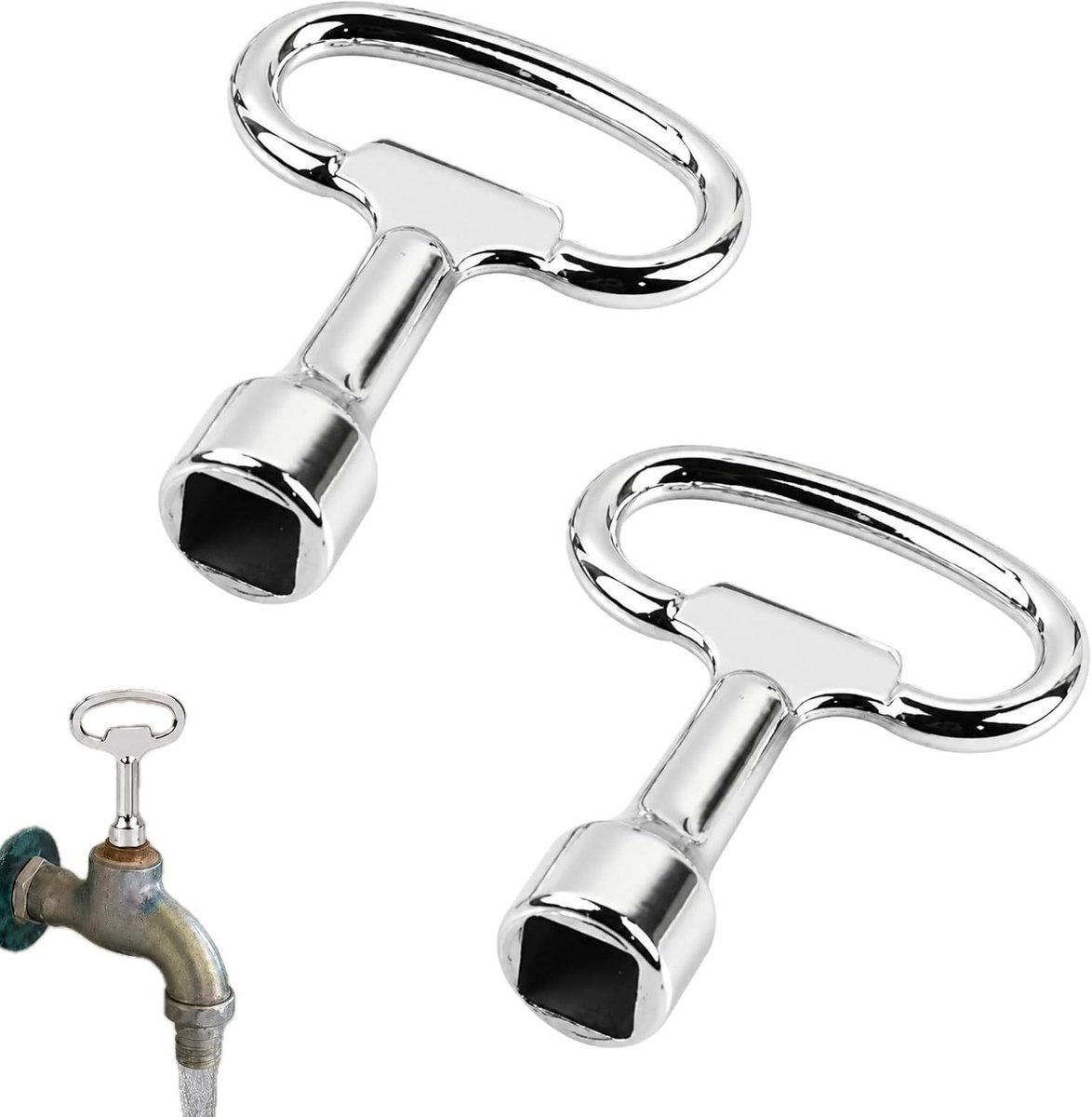 Triangulaire Sleutel 2 x 8 mm voor Afvalbak en Elektriciteitskast, RVS, Handgereedschap en Accessoires