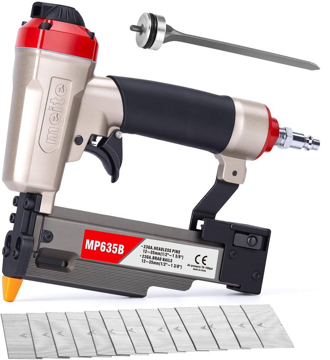 Pneumatische Pin Nailer met 10000 stuks Nagels - 23 Gauge