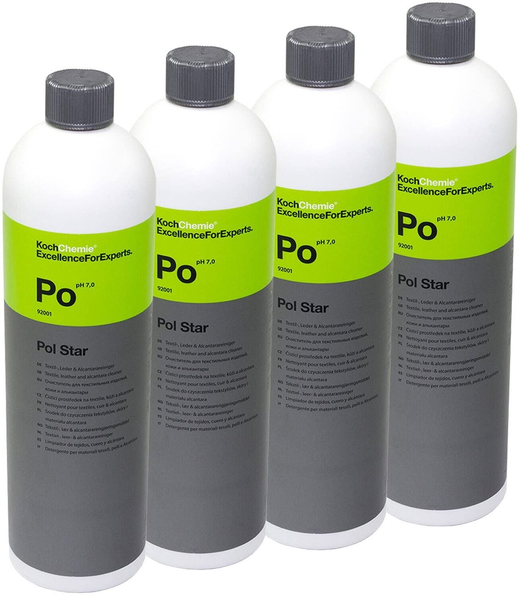 Textiel, Leer en Alcantara Reiniger - 4 x 1 Liter
