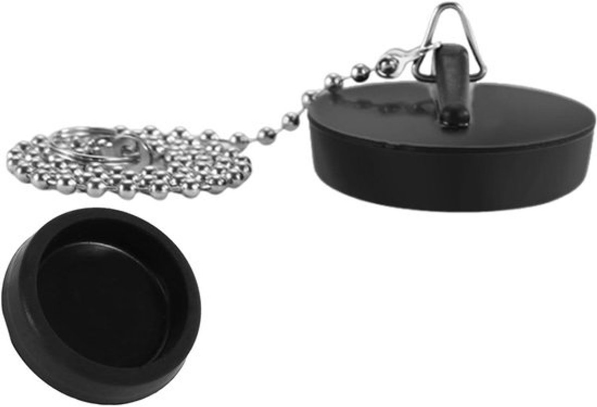 Gootsteenstop - Afvoerplug Lekstop - Waterdicht Afsluiten - Hittebestendig Rubber - 7 cm - Wit