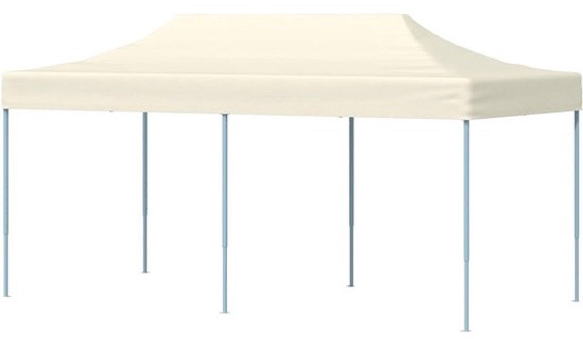 Partytent - Feesttent Tuinpaviljoen - Buitenfeesten Organiseren - Pop-up Ontwerp - 291 x 580 x 315 cm - Crèmekleurig