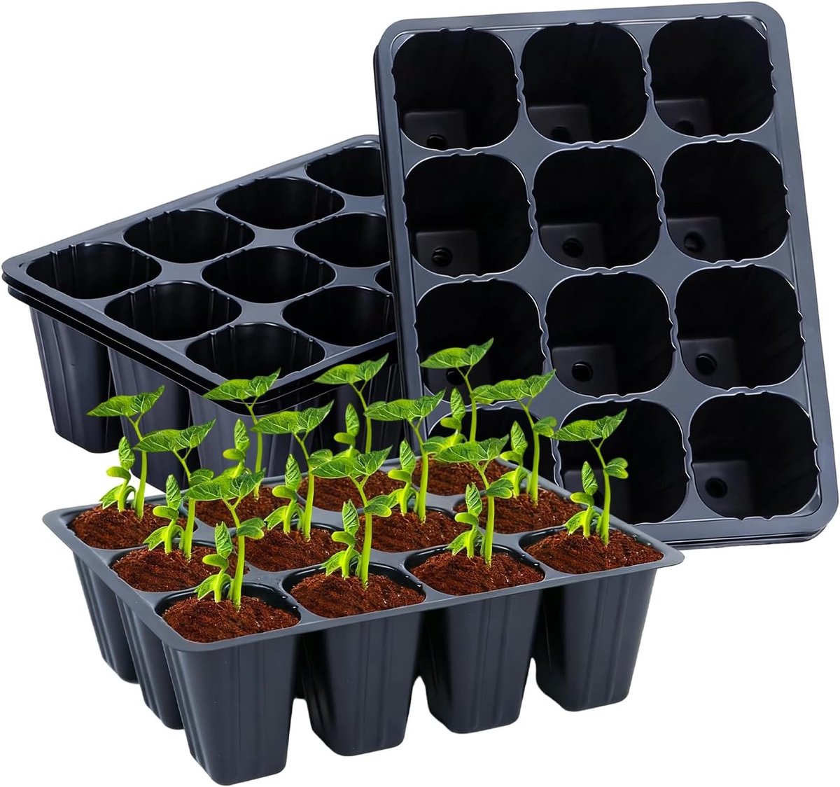 10 Stuks Herbruikbare Zaadling Starter Kit met 120 Cellen voor Tuinieren, Planten en Groene Huizen