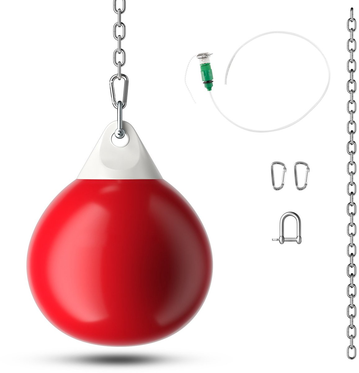 SureDeal® - Boks - Waterbokszak Bokszak - Verstelbare Metalen Ketting - 45x58 cm - Rood
