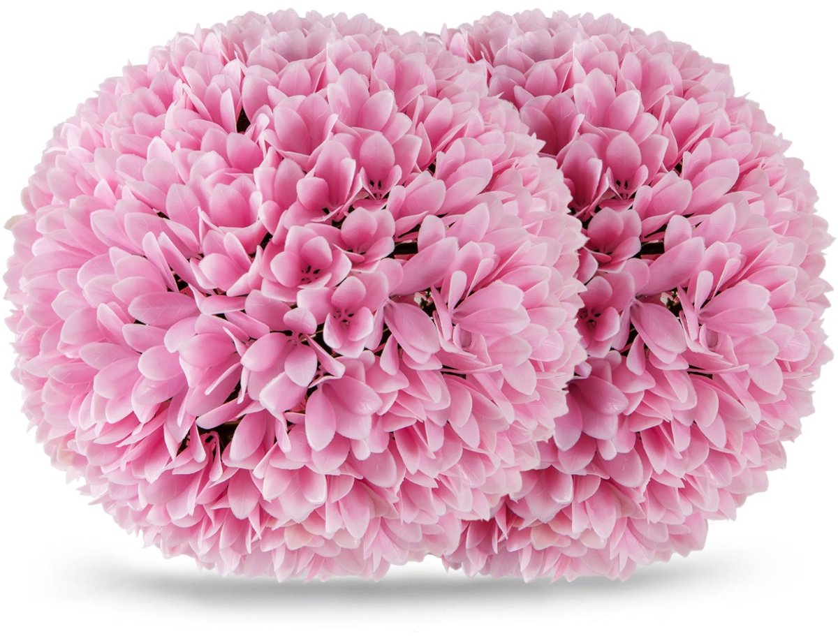 SureDeal® - Kunstplant - Pak Kunst Buxus - Binnen Buiten Hangen - Tuin Veranda Huis - Roze