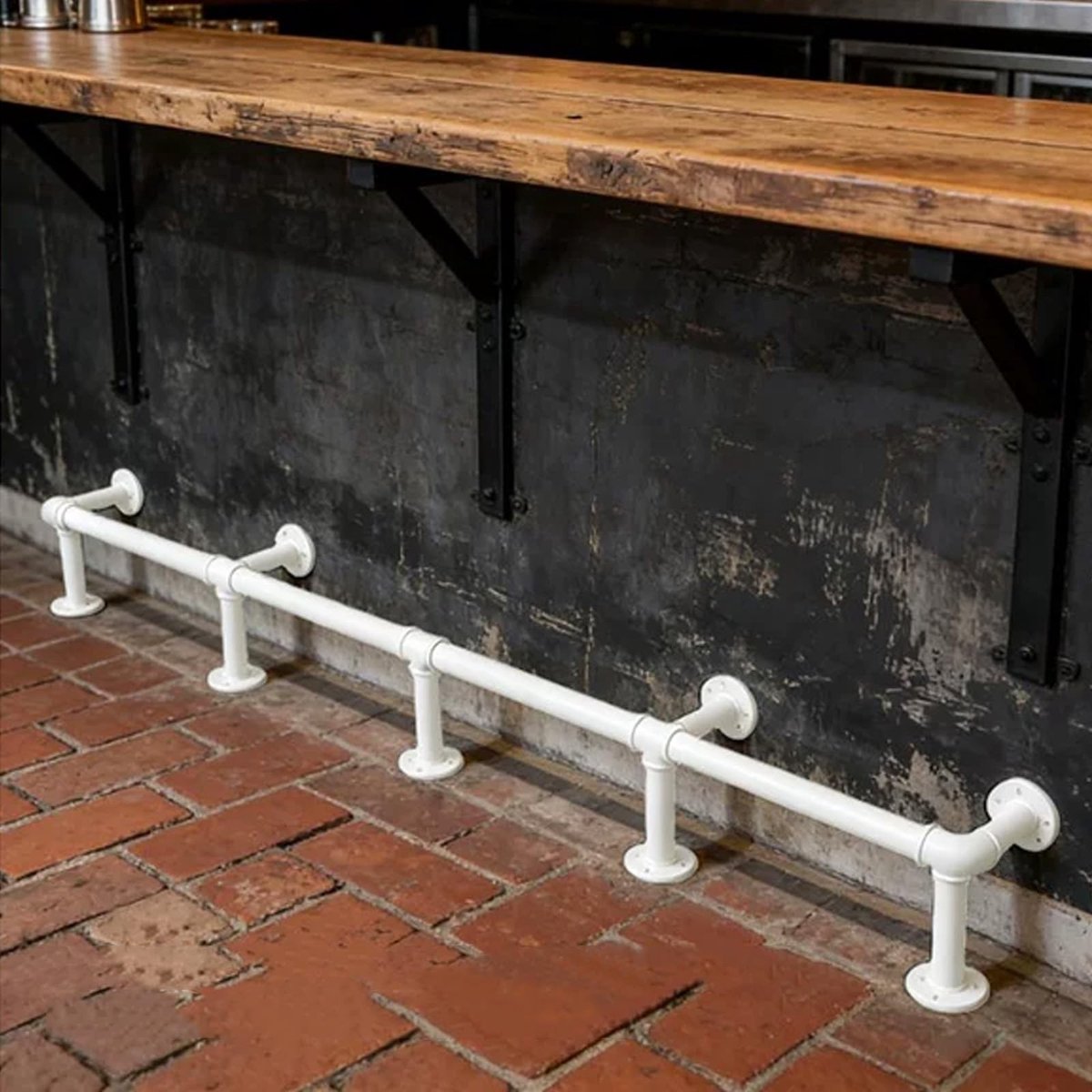 Voetensteun voor Bar - Stevig en Duurzaam - Wit - 320 cm