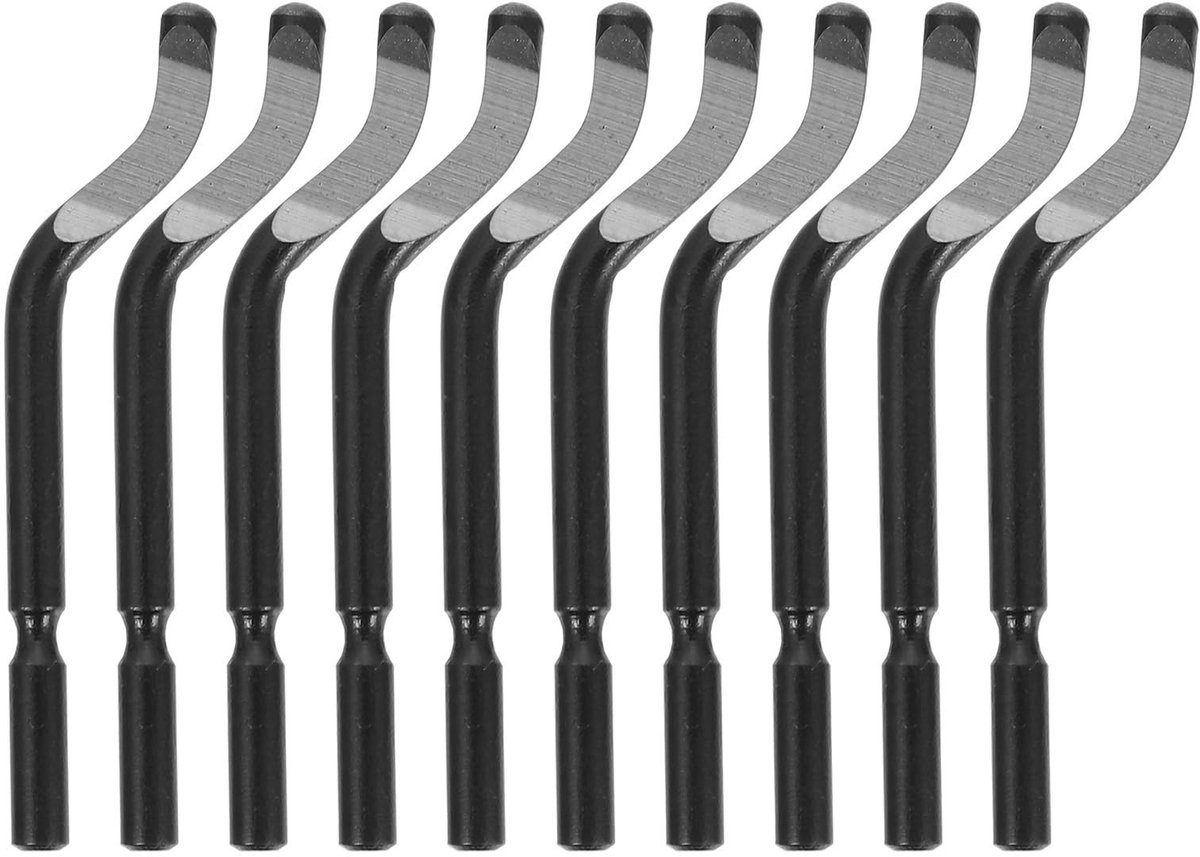 10 Stuks Stalen Deburring Blades - Vervangingset voor Snijgereedschap