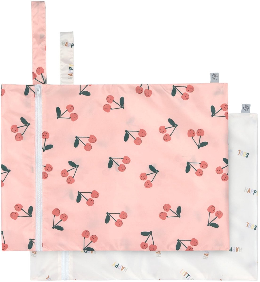 Herbruikbare Natte Tas - 2 stuks - Happy Fruit Kersen