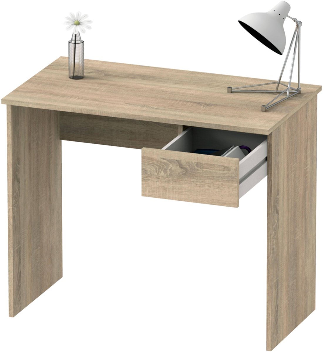 Bureau met Lade - Cambrian Eiken - 75 x 90 x 50 cm