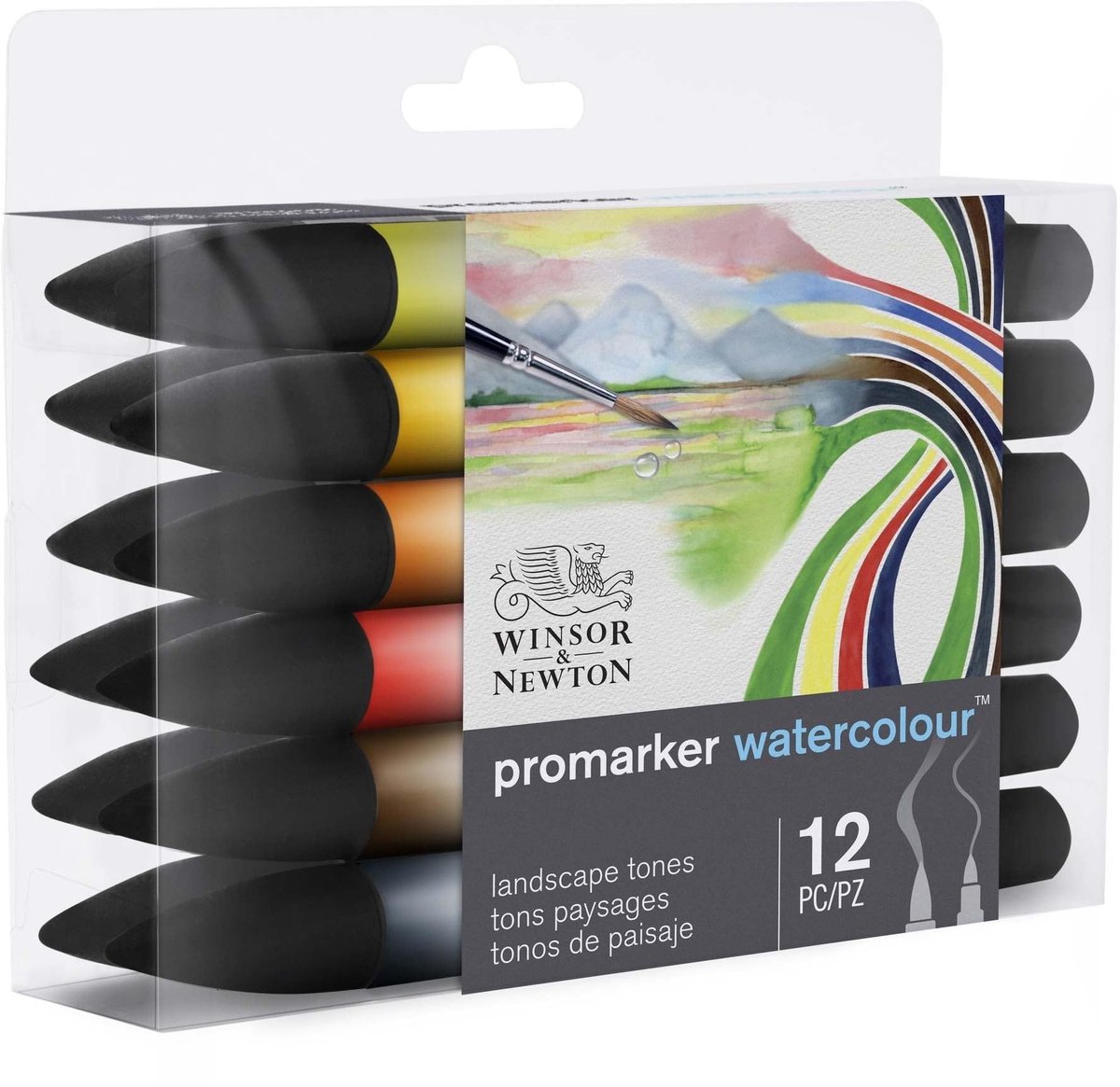 Waterverf Marker Set - 12 Stuks - Brush en Fijn Tip