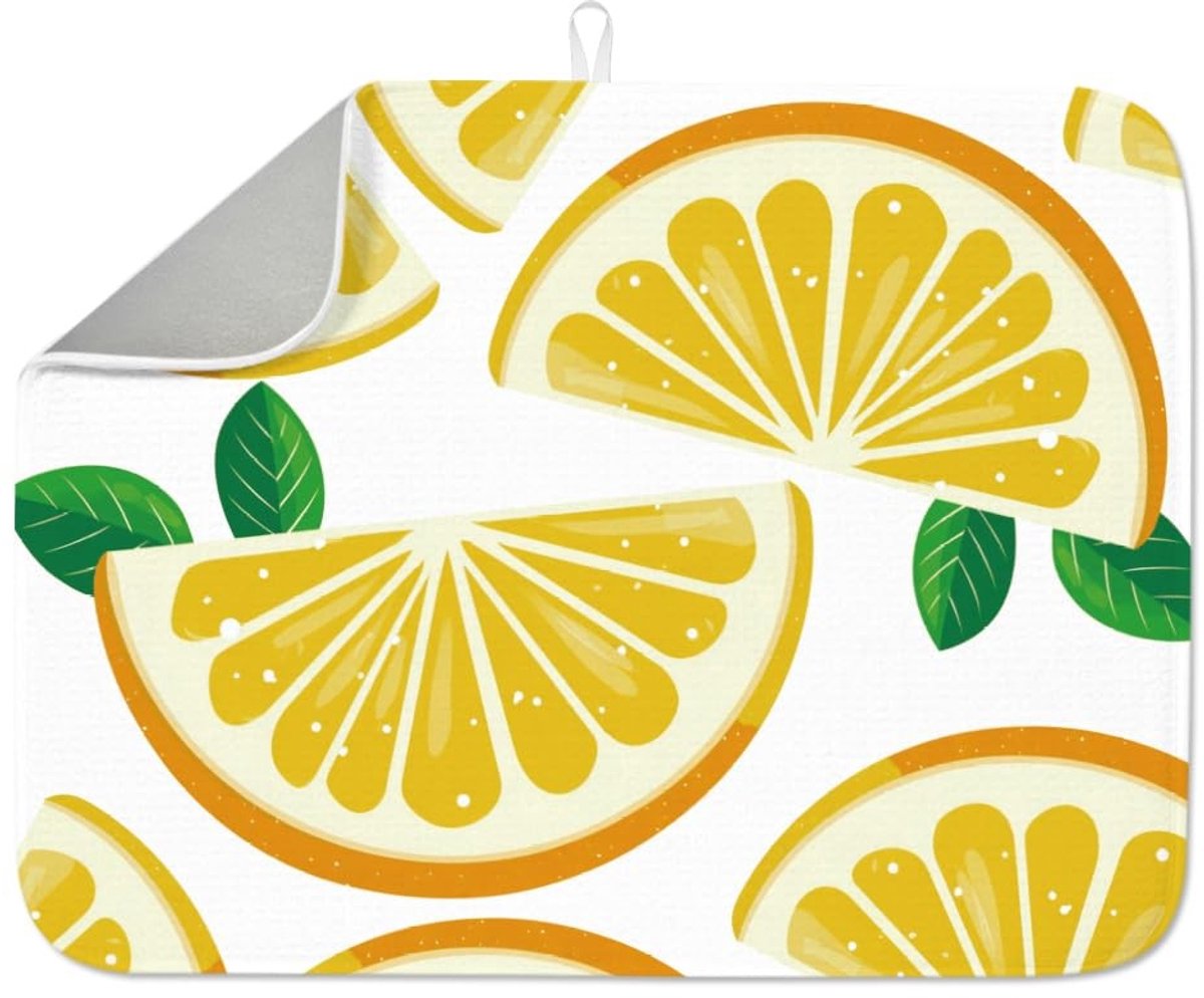 Afdruipmat voor citroenen en fruit - 60x45 cm - Geel