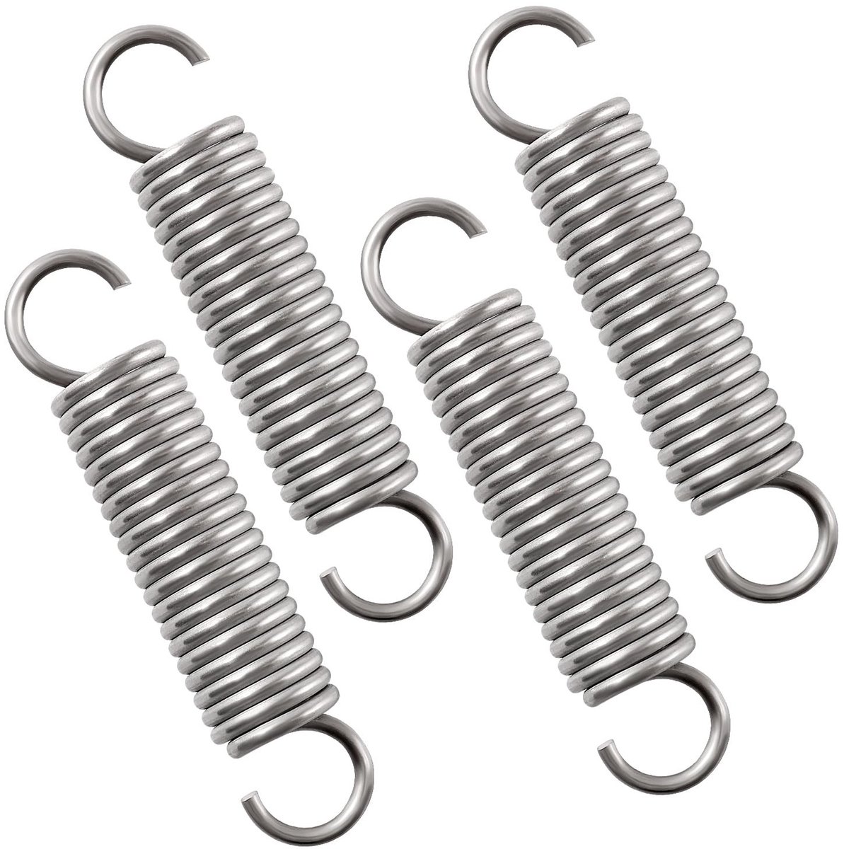 4 Stuks Rvs Spiraalveren 2.5 * 18 * 80mm met Haken, Ideaal voor Tent, Zonnescherm en Trampoline