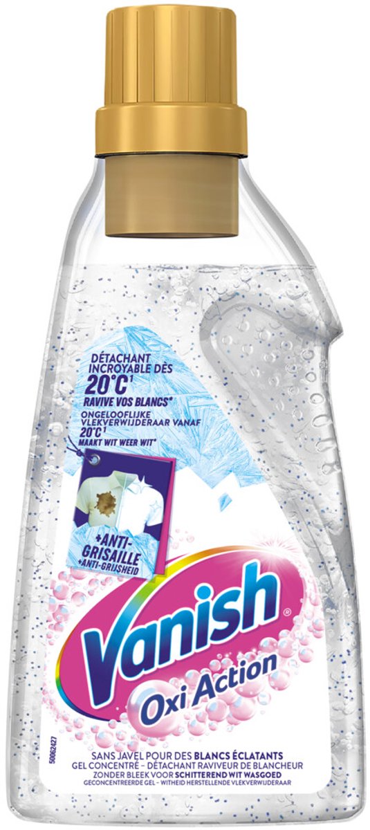 Vanish Oxi Action Vlekverwijderaar Gel White – 750 ml – Voor Witte Was