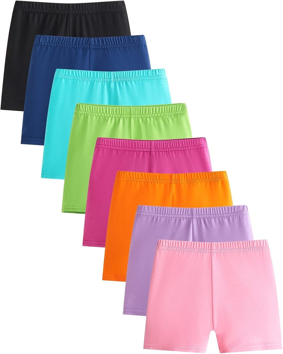Korte Meisjes Leggings voor de Zomer - Set van 8 Kleurrijke Broekjes voor 10-11 Jaar