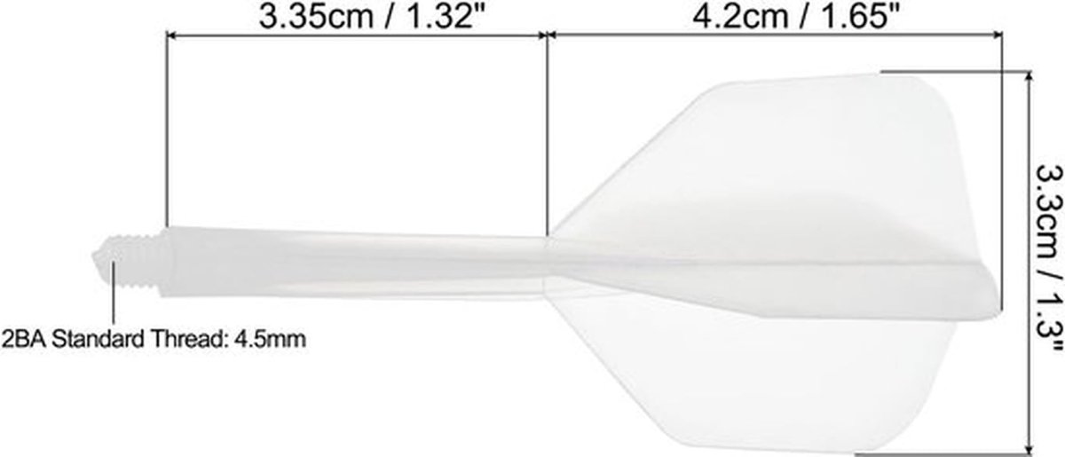 Dart Schachten met Vluchten - Dart Accessoires Set - Darts Spelen - Geïntegreerd Ontwerp - Standaard Maat - Transparant