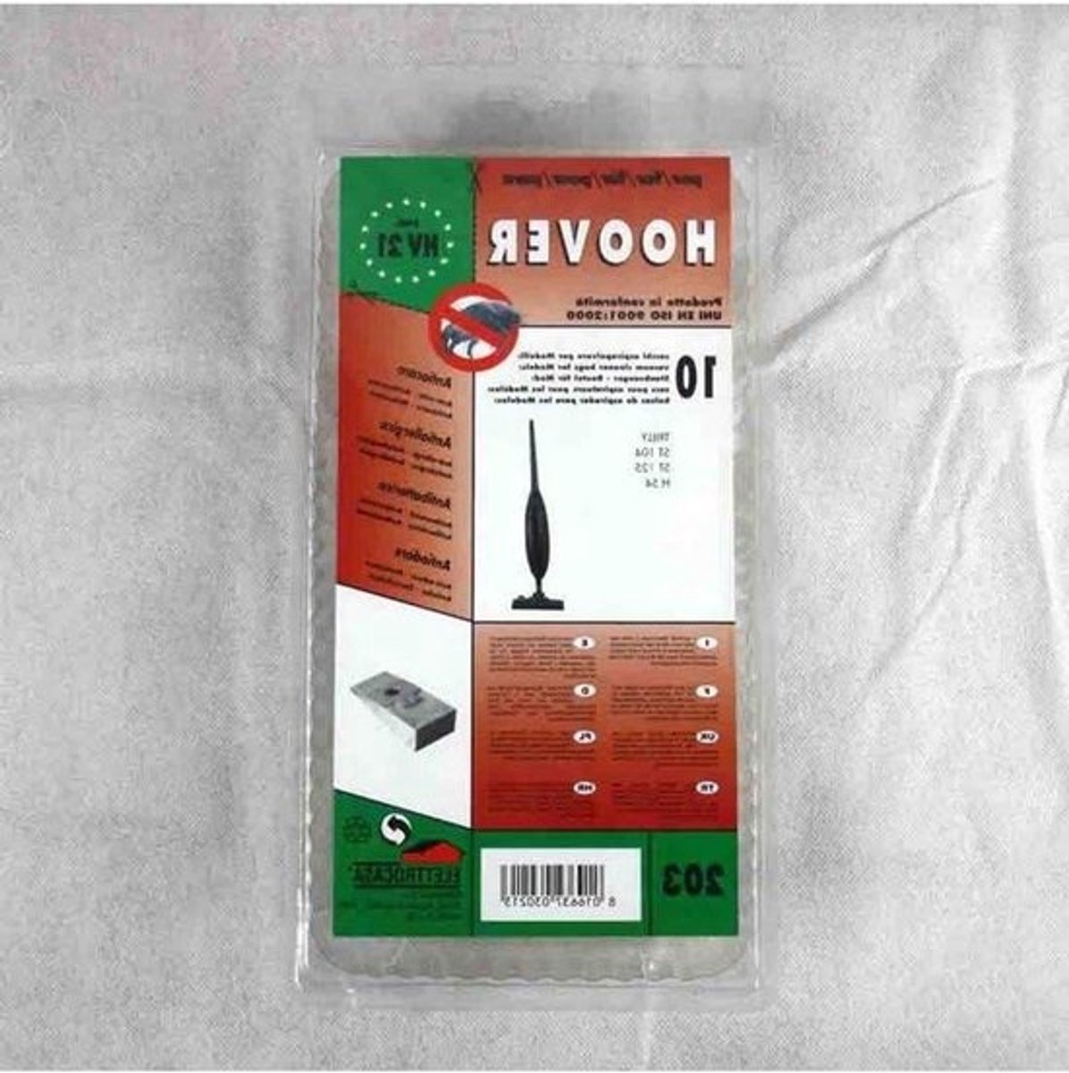 Stofzuigerzakken - Stofzakken Cilinder - Stofzuigen Huis - Specifieke Pasvorm - 10x10mm - Wit