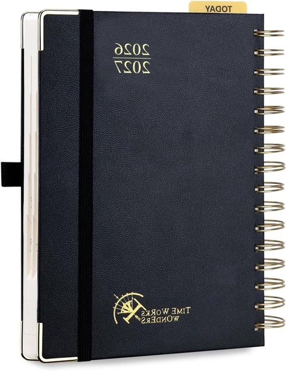 Agenda 2026 2027 - Dagplanner Schoolplanner - Afspraken Plannen - 1 Pagina Per Dag - A5 215 x 145 cm