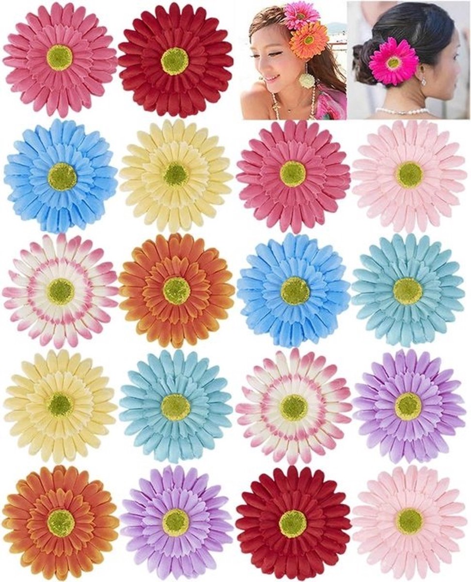 Kunstmatige Bloem Haarclips - Zijden Bloemen Speldjes - Feestelijke Haarstyling - Levenschte Bloemendesign - 11cm Bloem Diameter - Diverse Kleuren