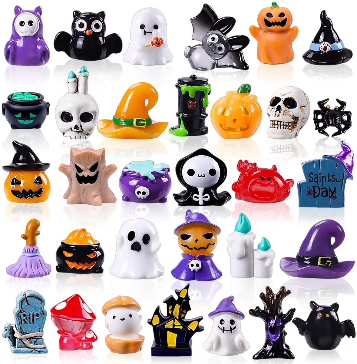 Miniatuur Ornamenten Set - 32 Stuks Halloween Decoratie