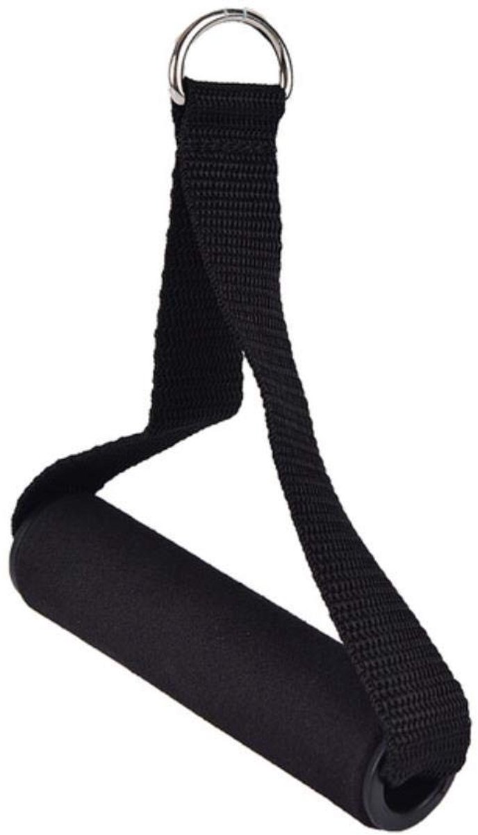 Triceps Touw met Handclips - Fitness Accessoire - Zwart