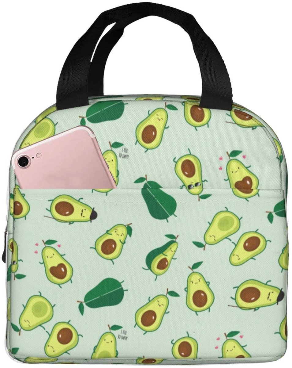 Insulated Lunch Bag - Avocado Design - Waterdicht en Herbruikbaar