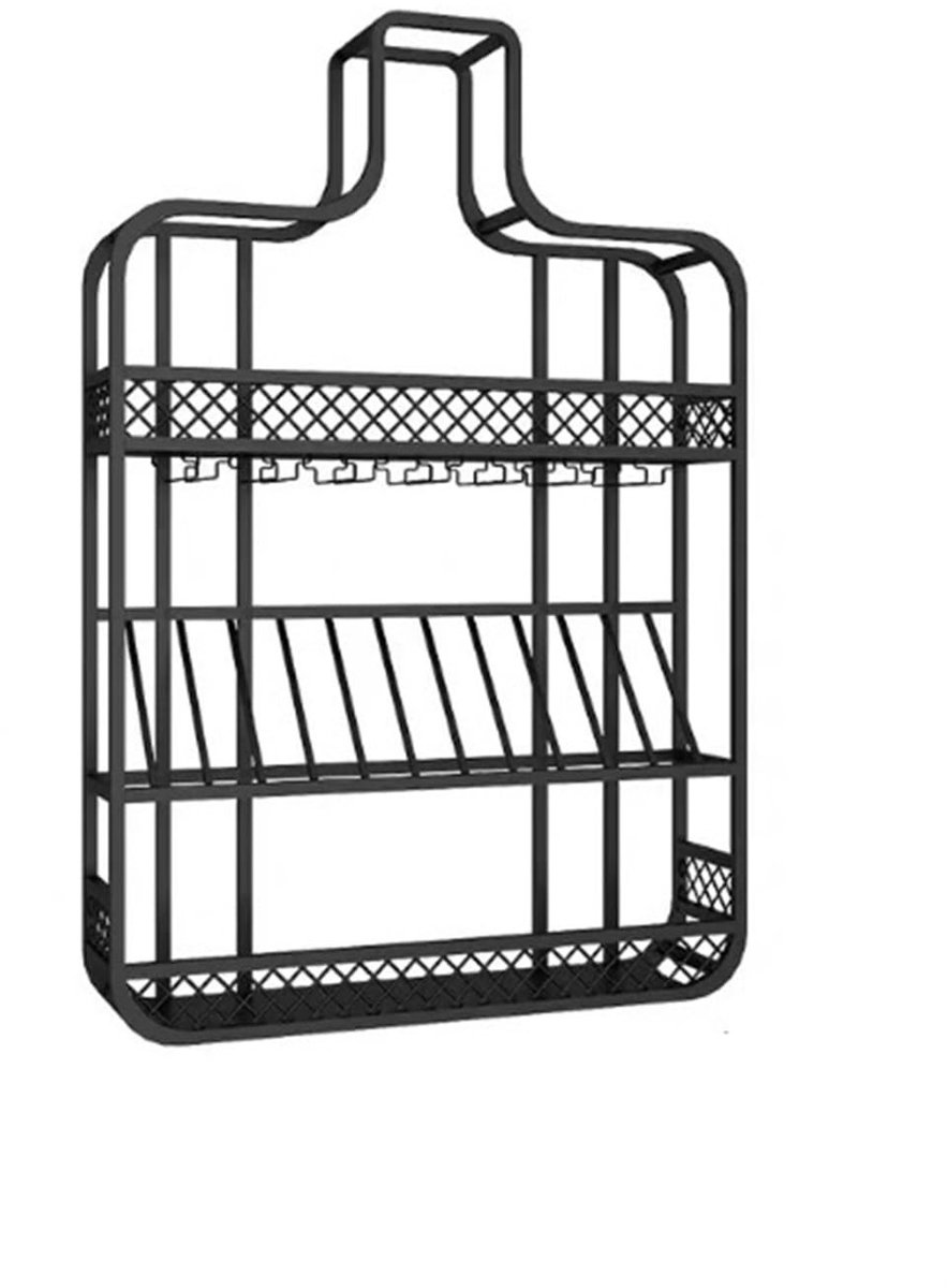 Wijnrek - Muur gemonteerd - Ruimtebesparend design