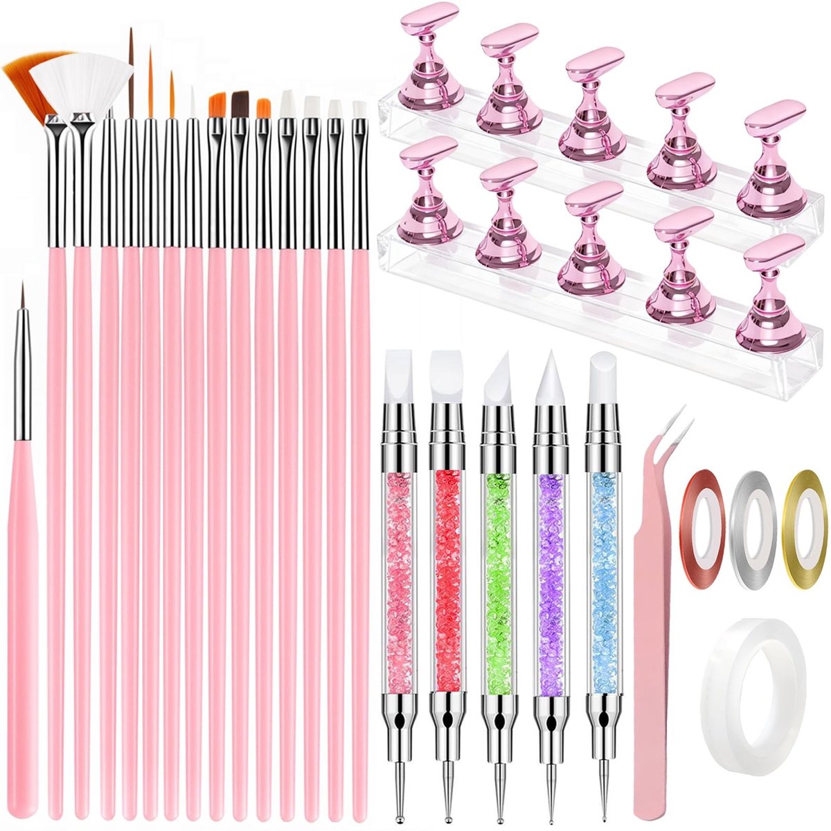 Nagelkunst Gereedschap Set 35-delig - Voor DIY Ontwerpen