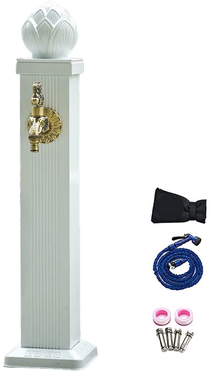 Aluminium Tuinwaterkraan - Vorstbestendig, dubbele inlaat, 72 cm hoog